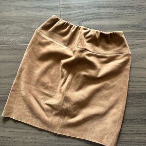 Aritzia Brown Suede Mini Skirt
